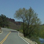 Climbing up Storage Reservoir dam