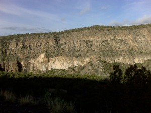 Early morning climb out of Bandelier National Monument.