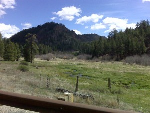Across from Fenton Lake. Not quite half way through the ride.