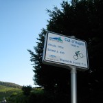 Informational sign on Col d'Aspin