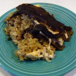 Stuffed chile and rice