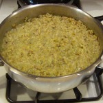 Cooked rice plus water