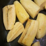 Plantain in pan