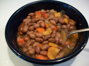 red beans with peppers